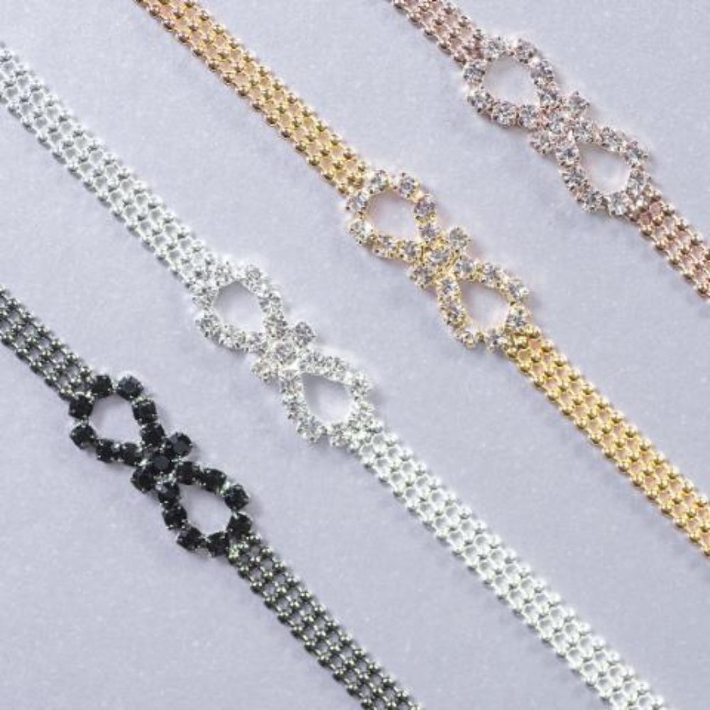 Rhinestone Bra Straps Gold